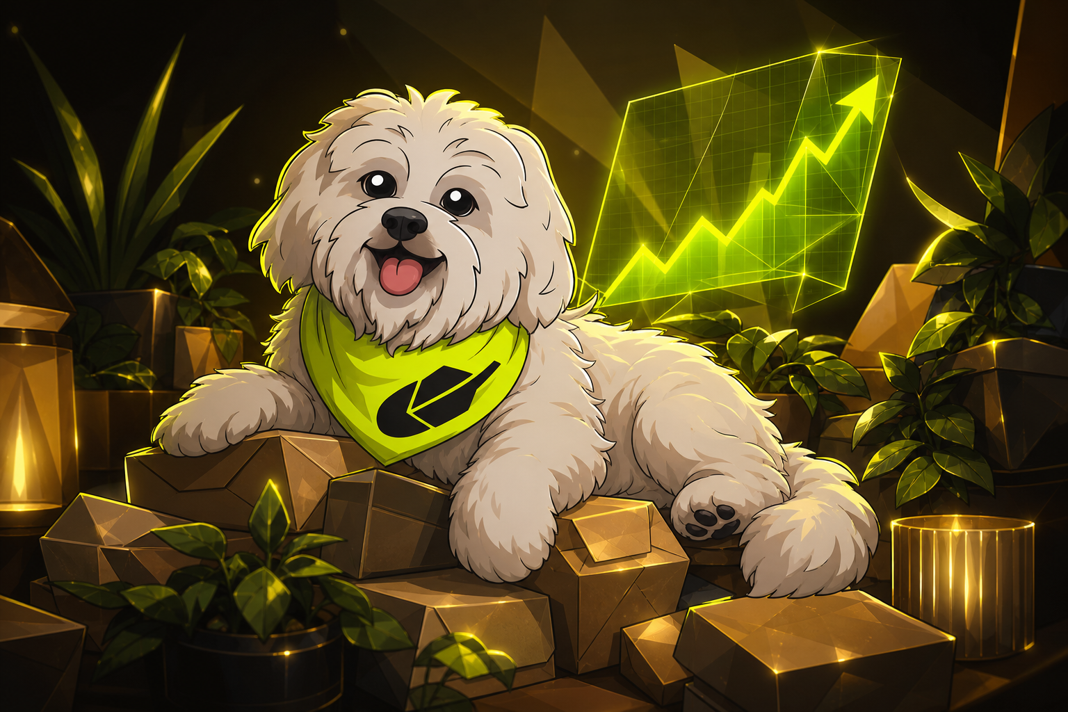 Brodie lounging among feast boxes watching a green chart