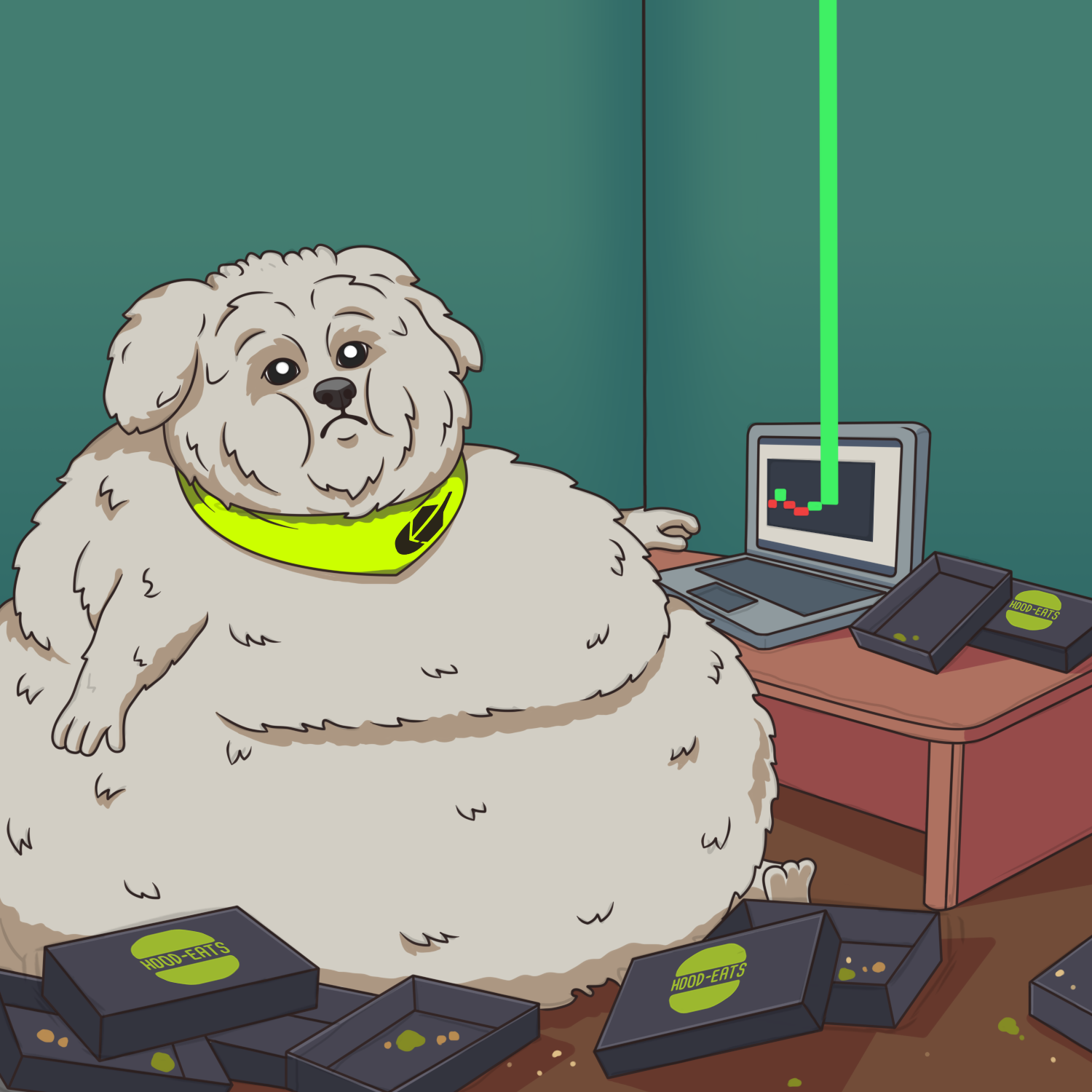 Chonky Brodie with Hood-Eats boxes